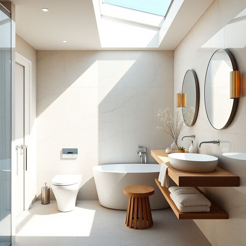 Scandinavian Hotel Bathroom design example 1