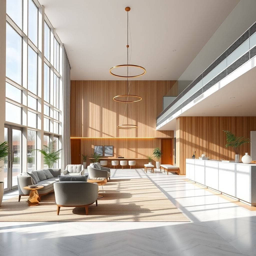 Scandinavian Hotel Lobby design example 1