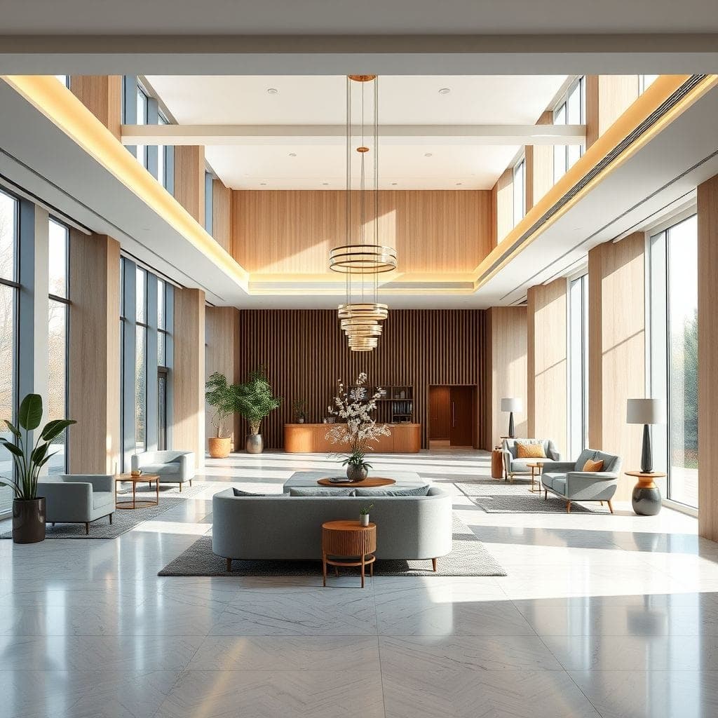 Scandinavian Hotel Lobby design example 2