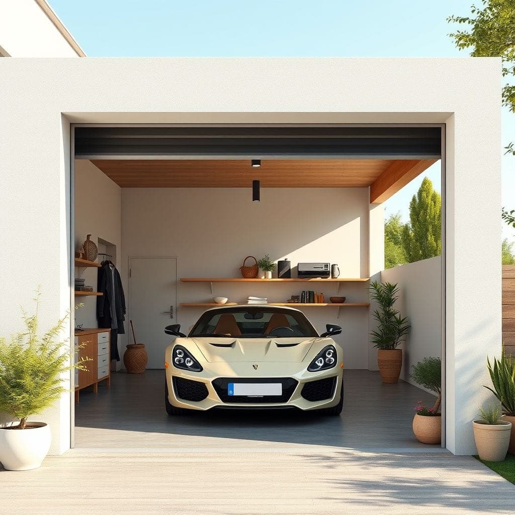 Scandinavian Outdoor Garage design example 1