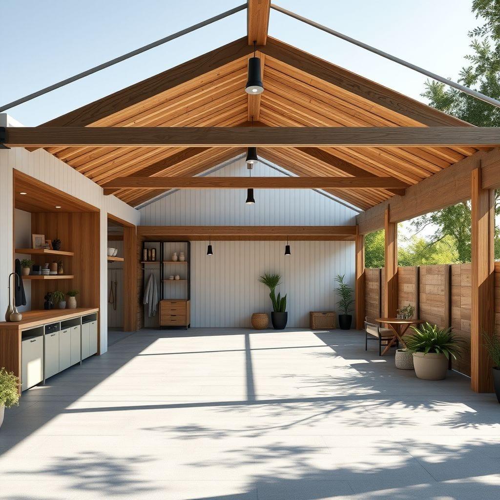 Scandinavian Outdoor Garage design example 3