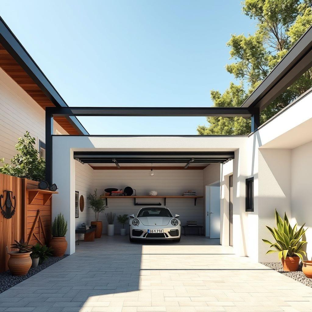 Scandinavian Outdoor Garage design example 4