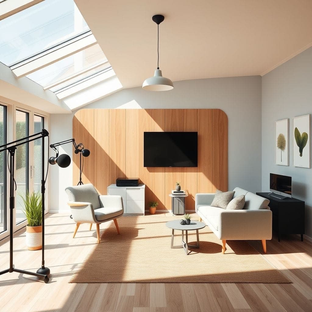 Scandinavian Podcast Studio design example 1