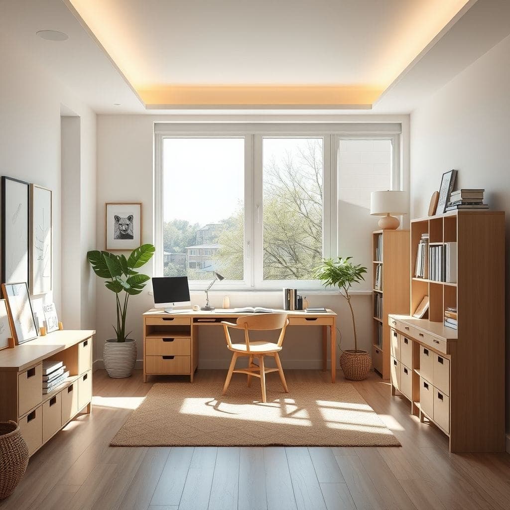 Scandinavian Study Room design example 1
