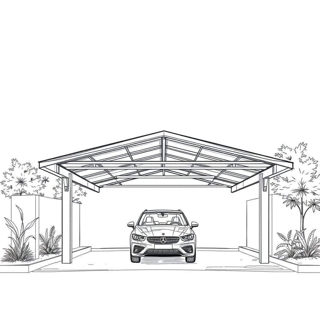 Sketch Carport design example 2