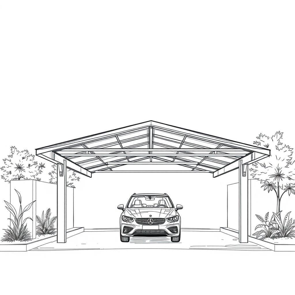 Sketch Carport design example 2