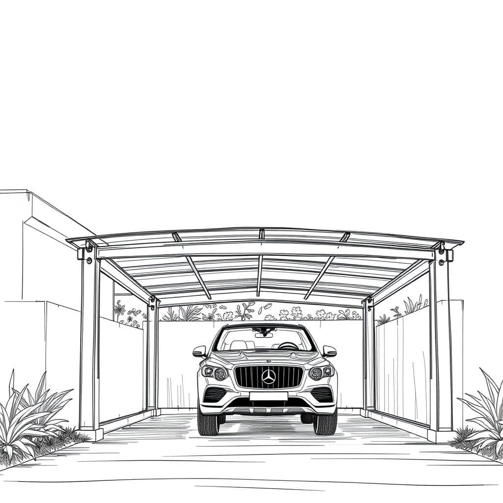 Sketch Carport design example 3