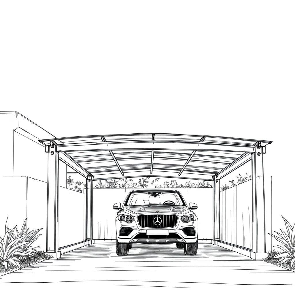 Sketch Carport design example 3
