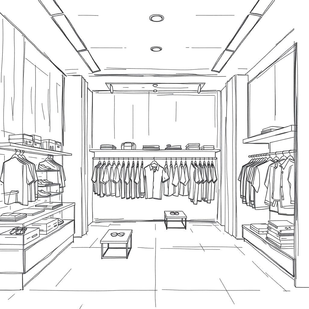 Sketch Clothing Store design example 1