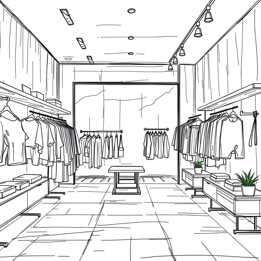 Sketch Clothing Store design example 3