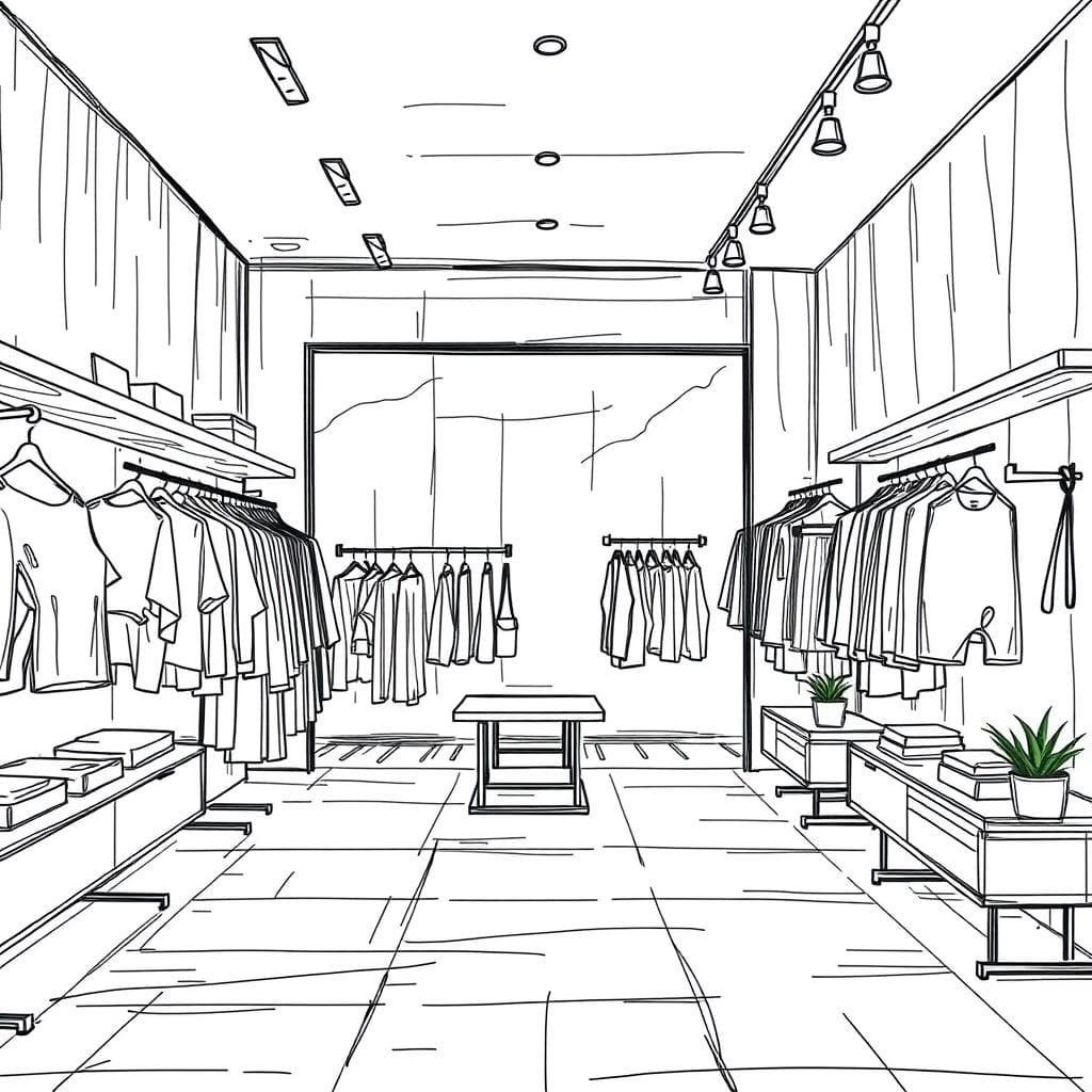 Sketch Clothing Store design example 3