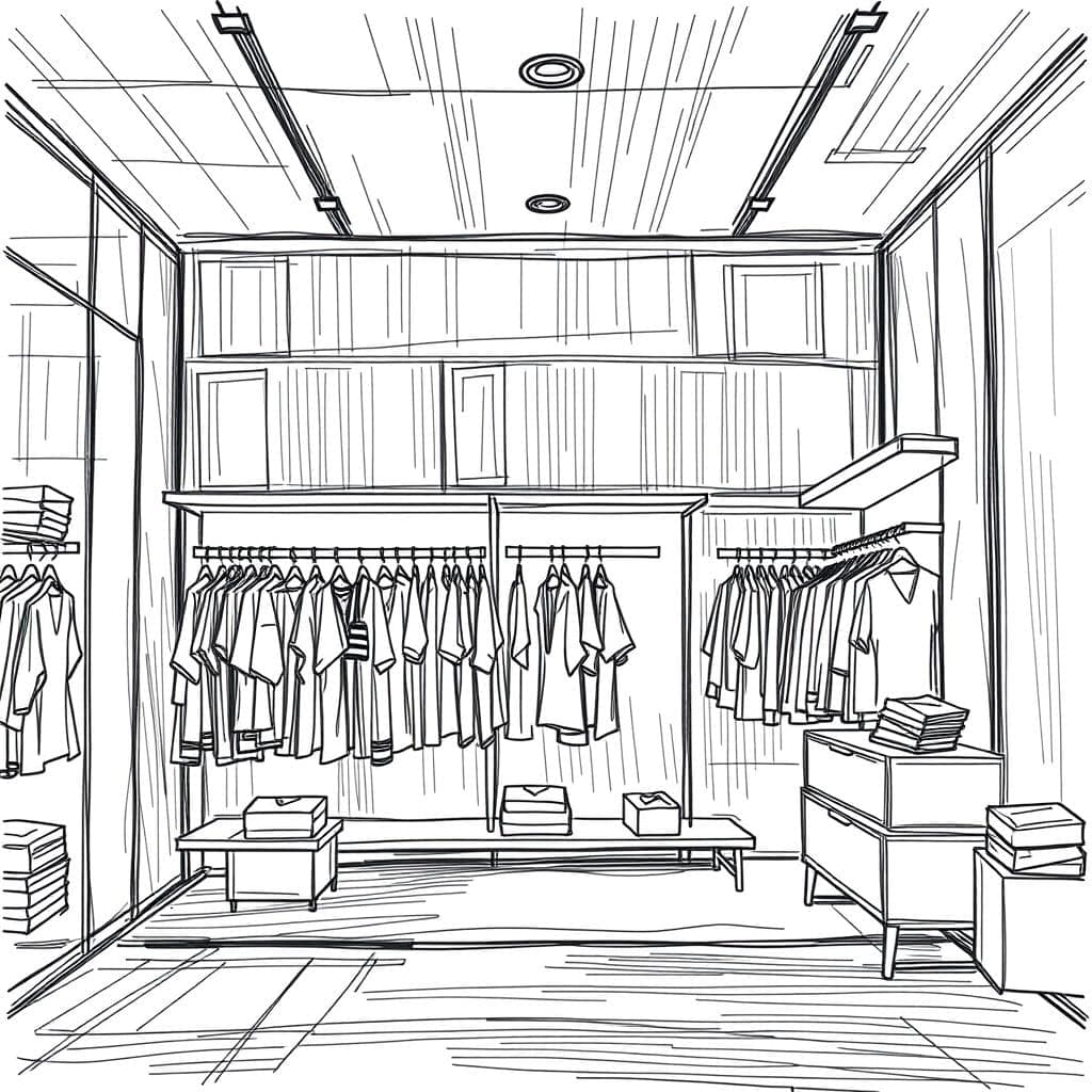 Sketch Clothing Store design example 4