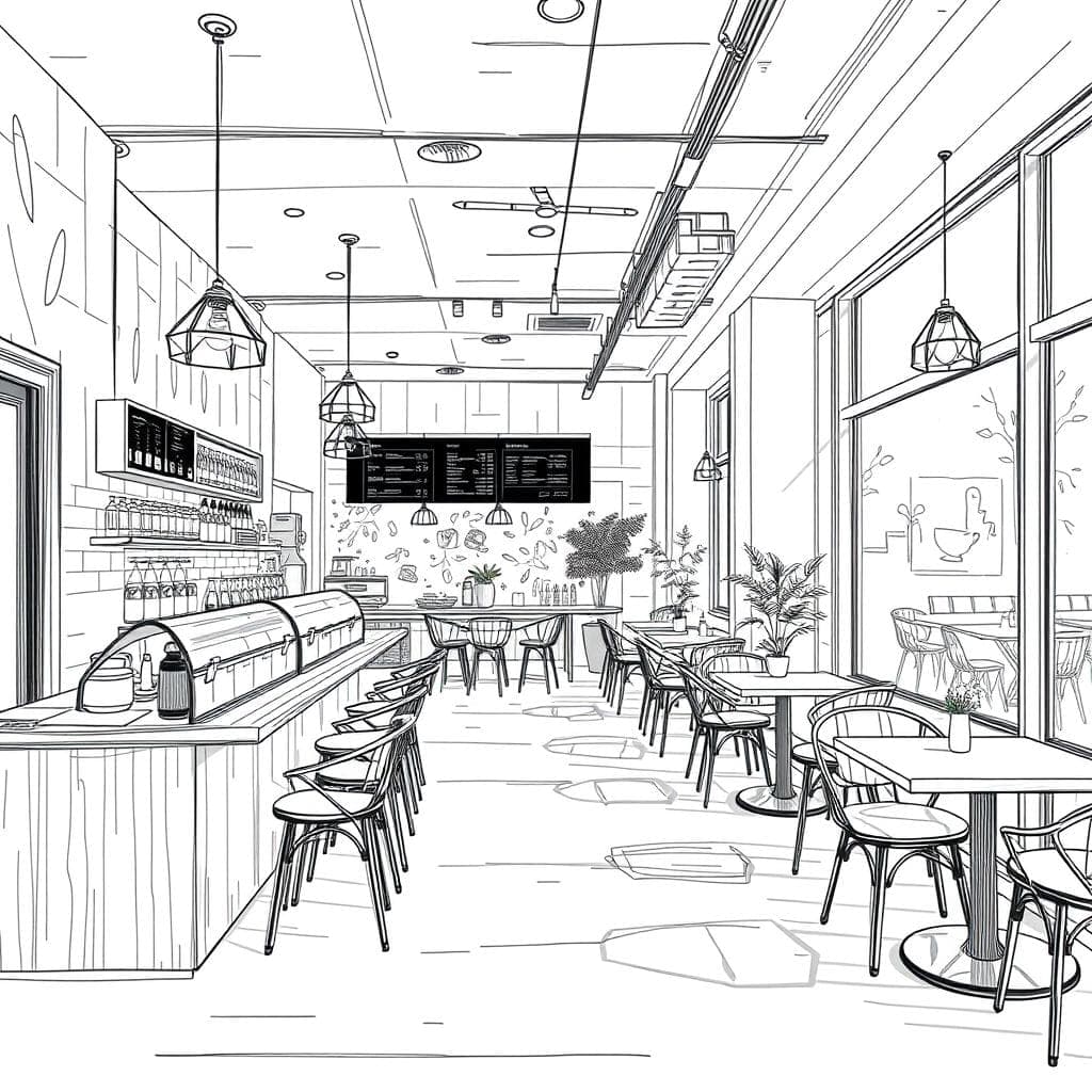 Sketch Coffee Shop design example 2
