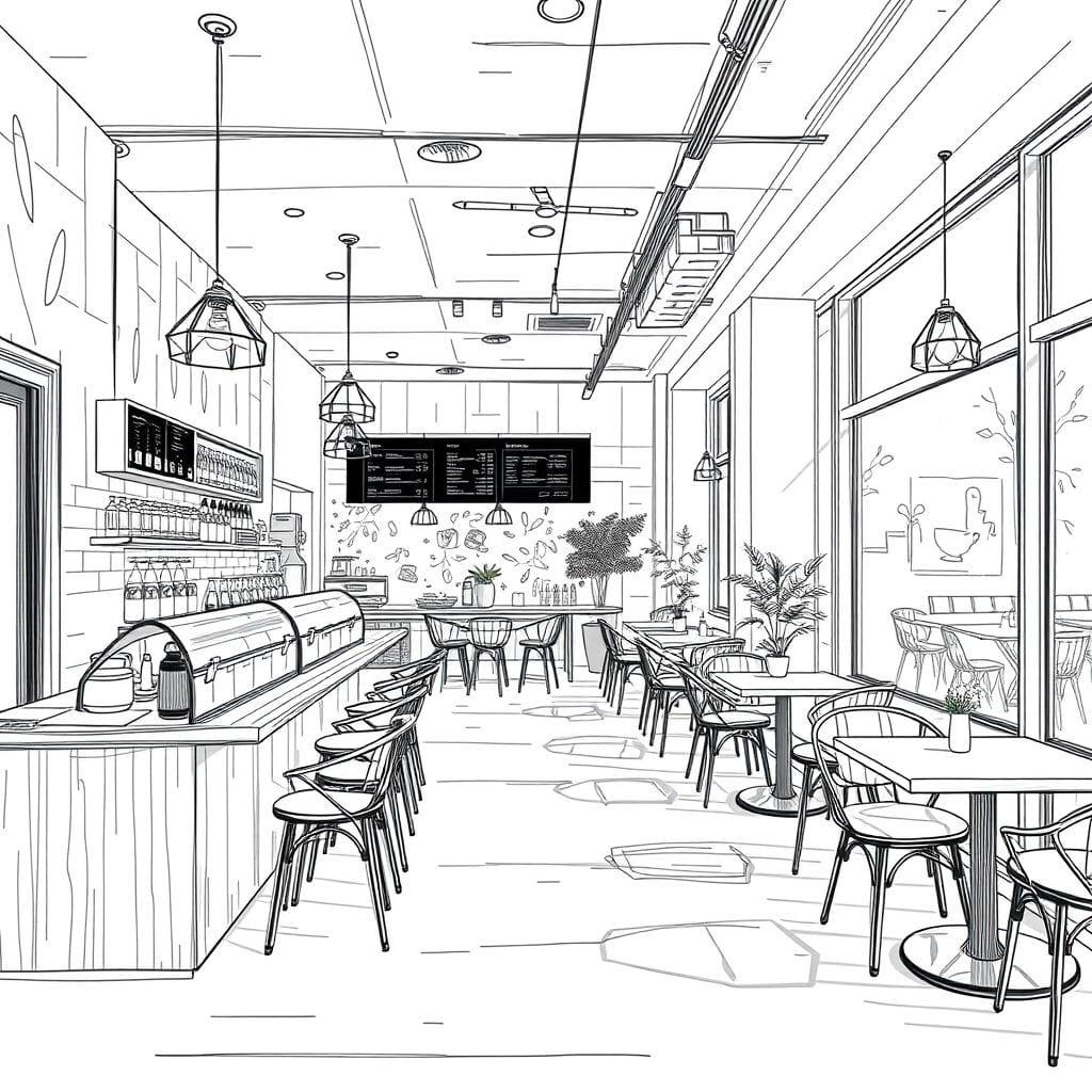 Sketch Coffee Shop design example 2