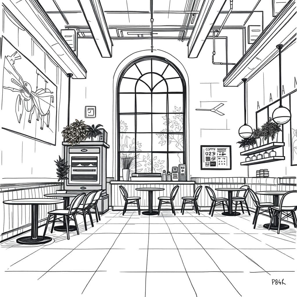 Sketch Coffee Shop design example 4