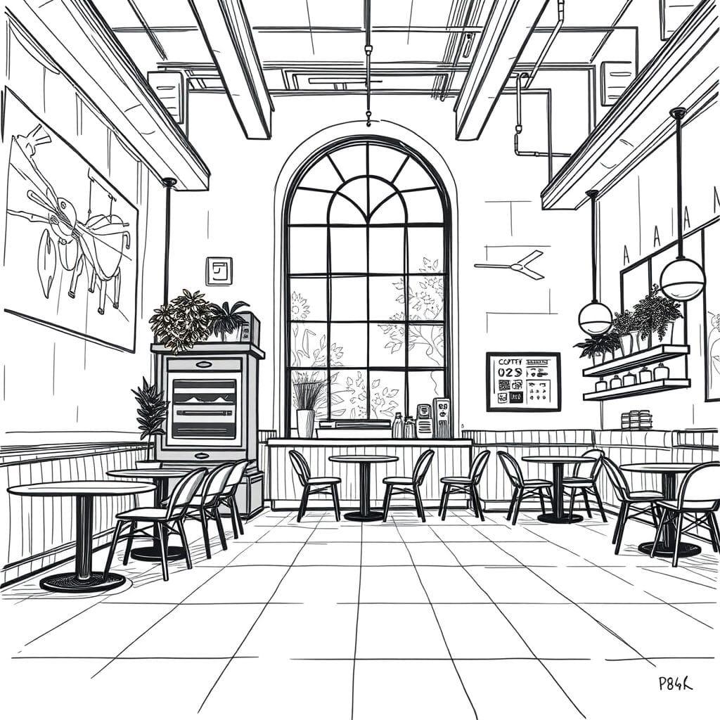 Sketch Coffee Shop design example 4