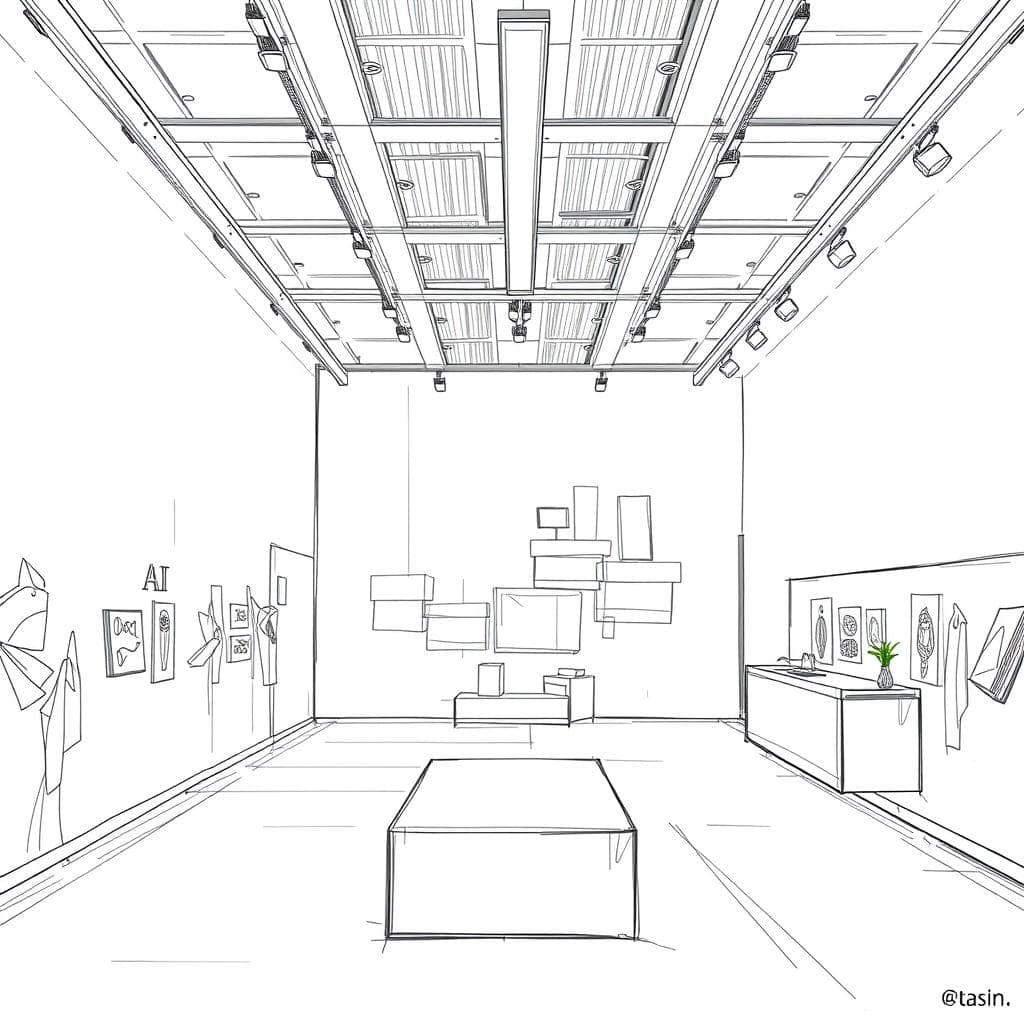 Sketch Exhibition Space design example 3