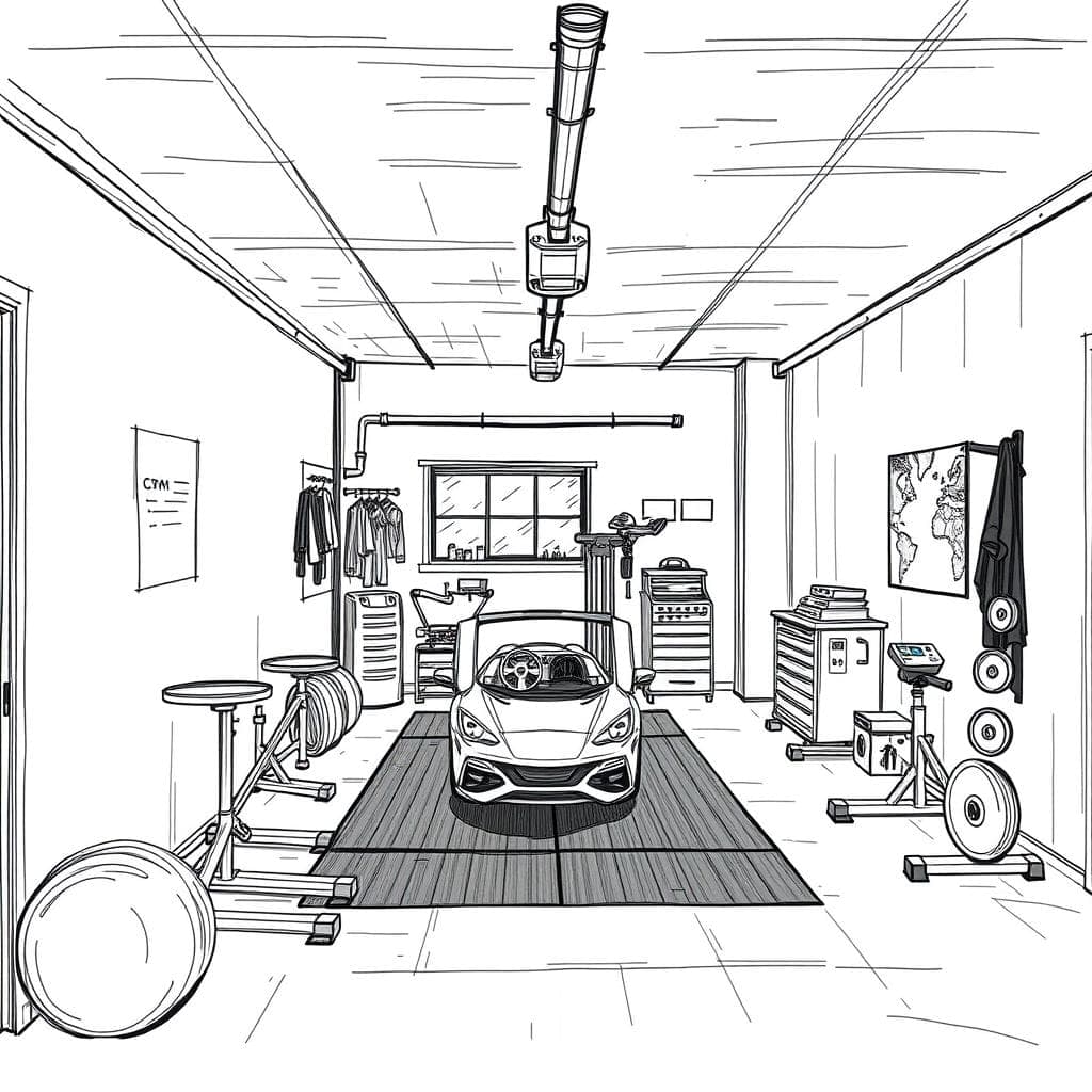 Sketch Garage Gym design example 3