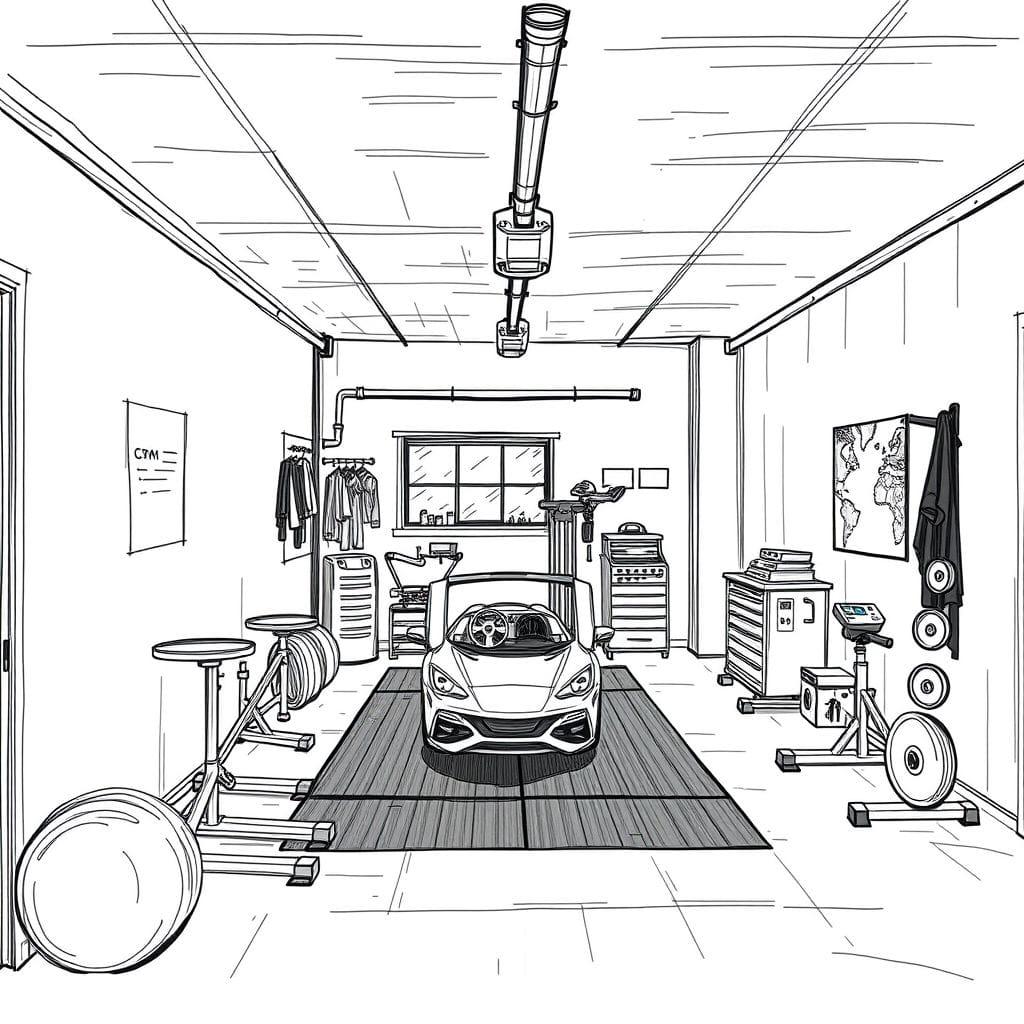 Sketch Garage Gym design example 3