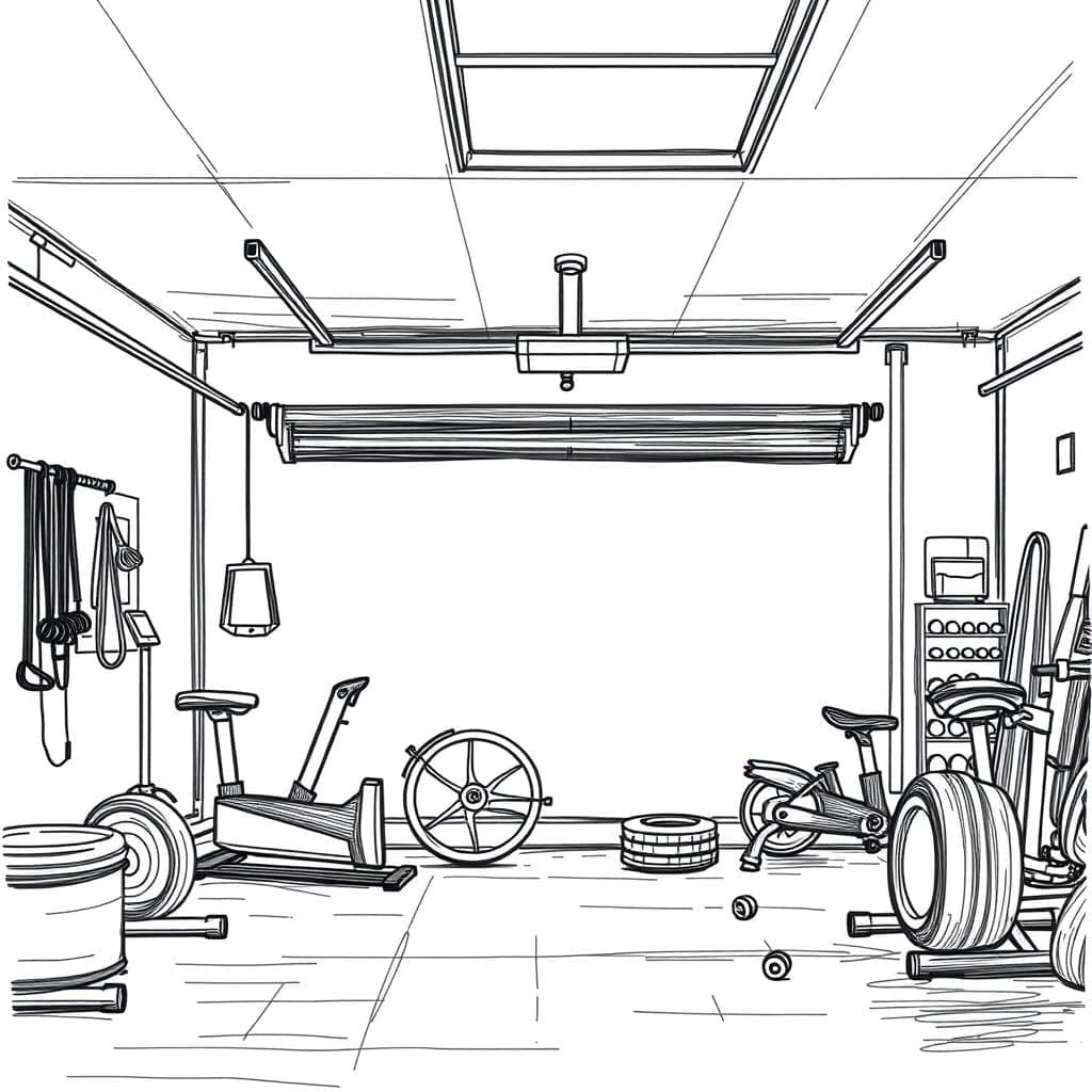 Sketch Garage Gym design example 4