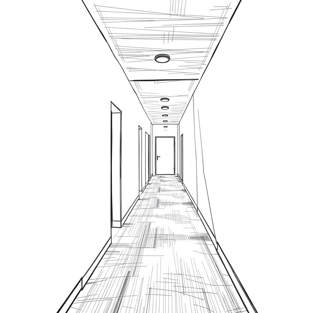 Sketch Hallway design example 3