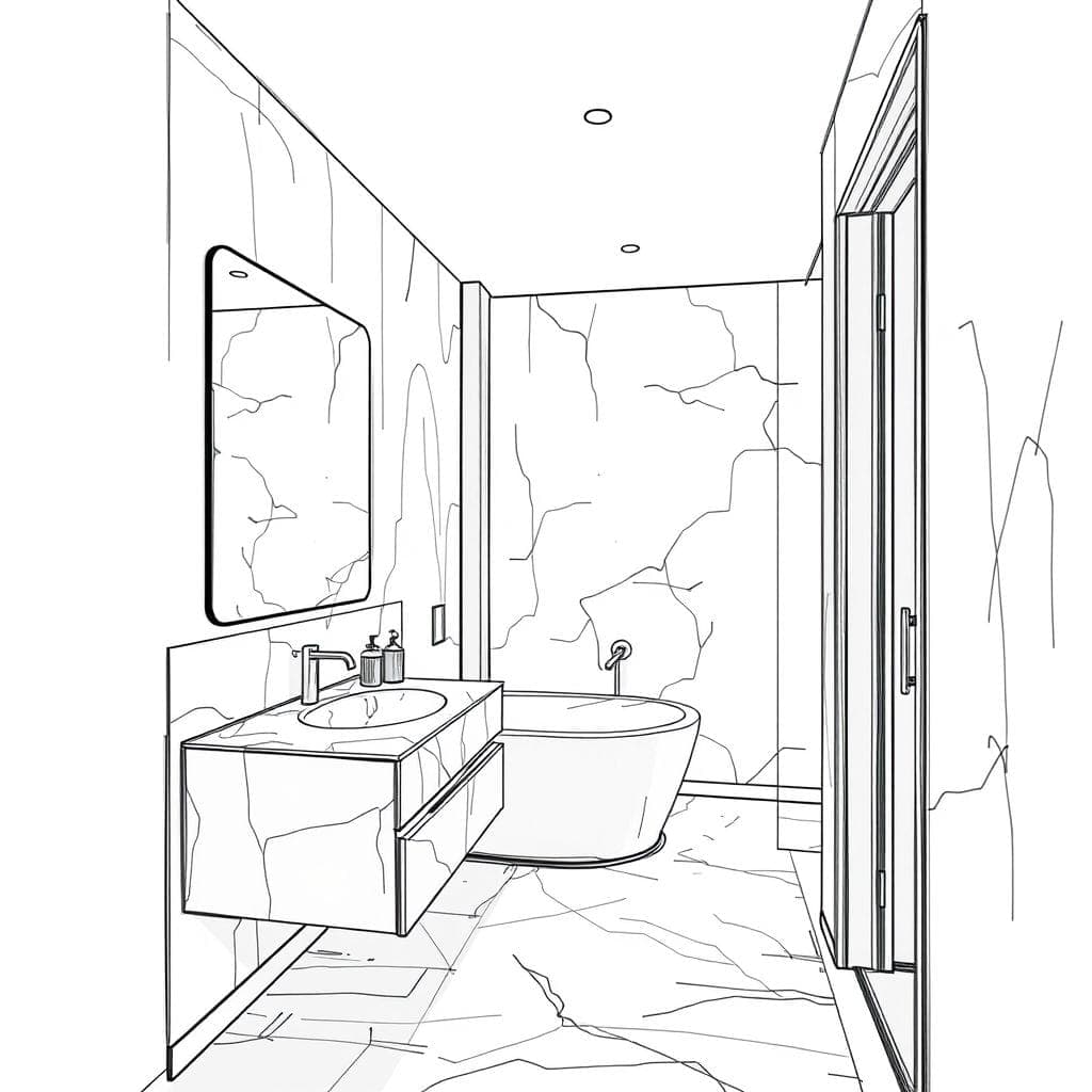 Sketch Hotel Bathroom design example 3