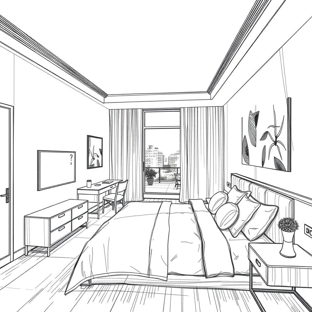 Sketch Hotel Room design example 1