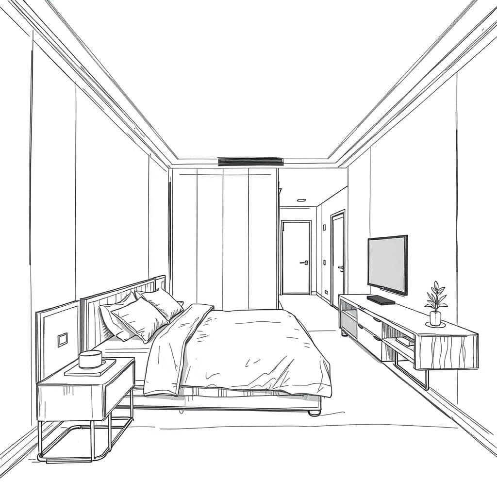 Sketch Hotel Room design example 2