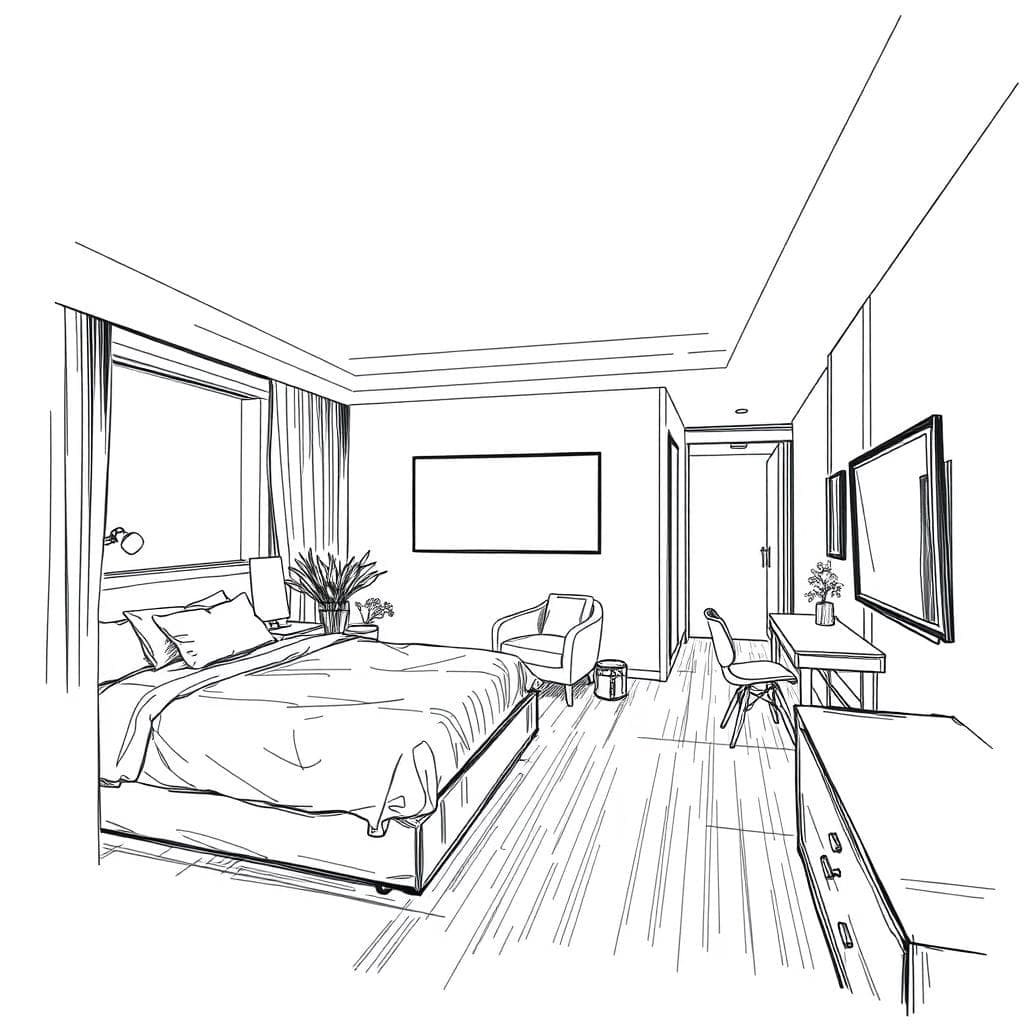 Sketch Hotel Room design example 3