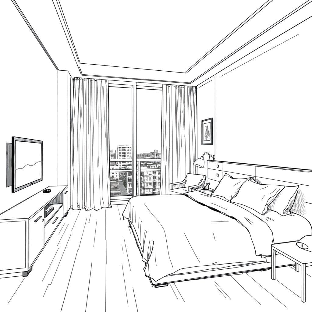 Sketch Hotel Room design example 4