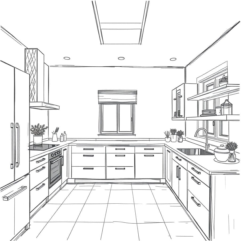 Sketch Kitchen design example 1
