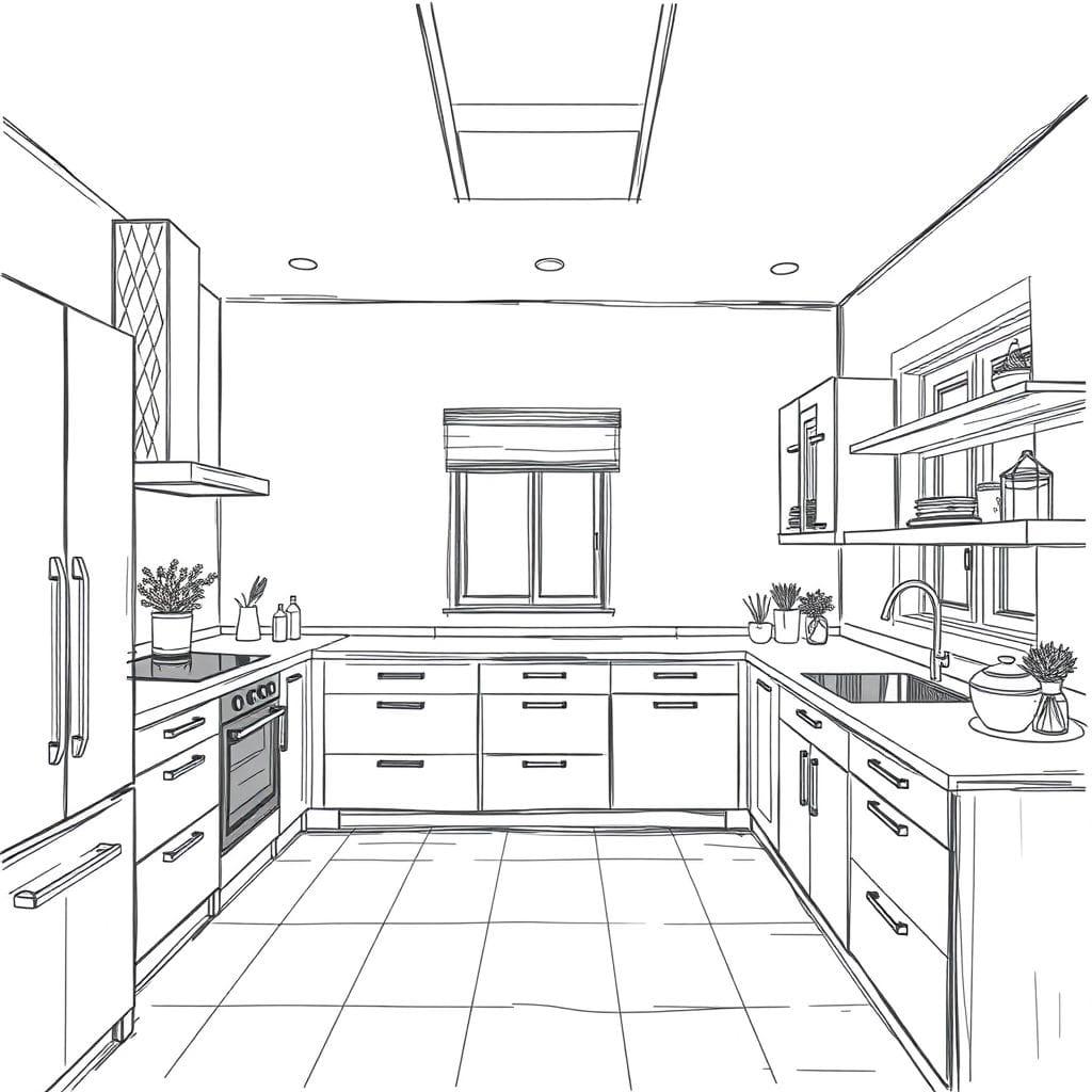 Sketch Kitchen design example 1