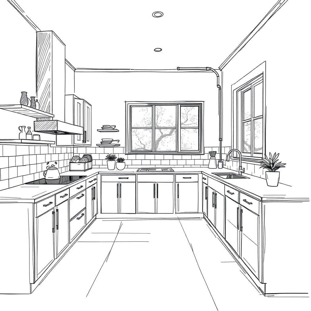 Sketch Kitchen design example 2