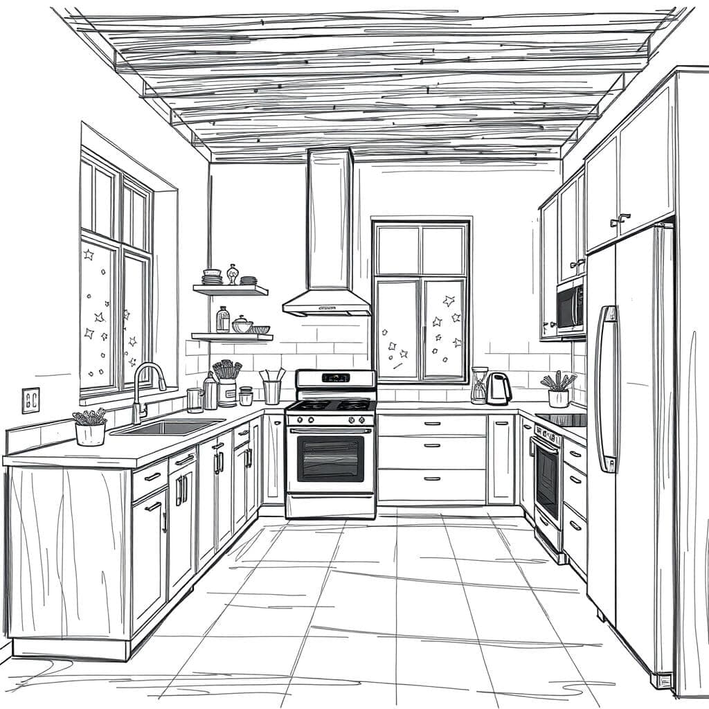 Sketch Kitchen design example 3
