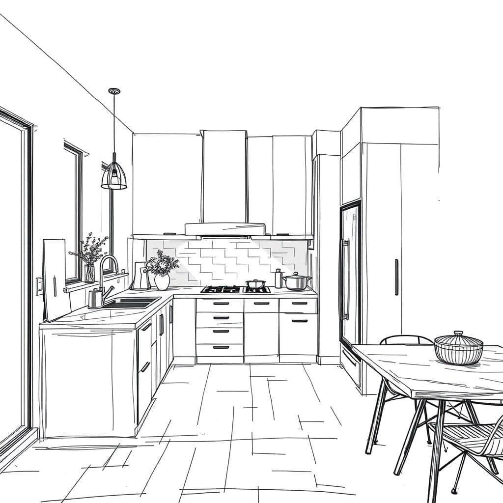 Sketch Kitchen design example 4
