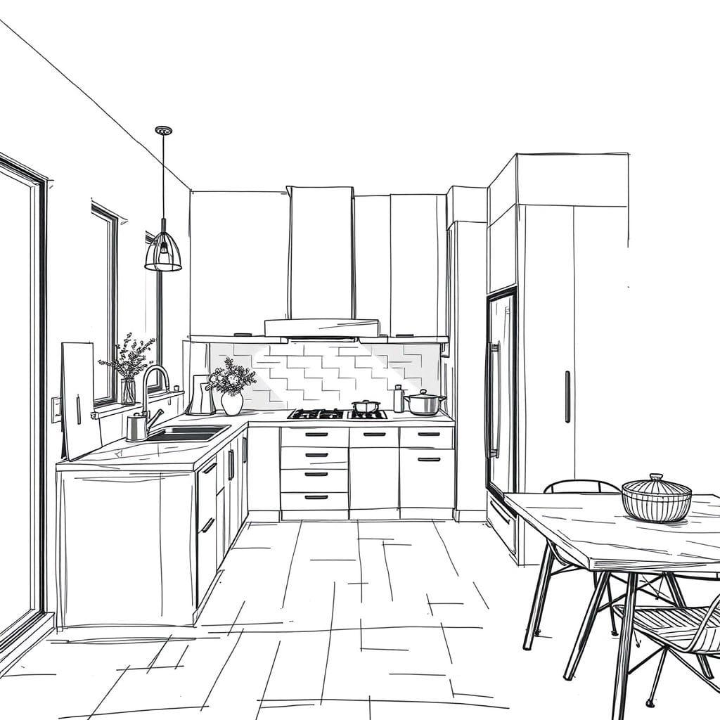 Sketch Kitchen design example 4