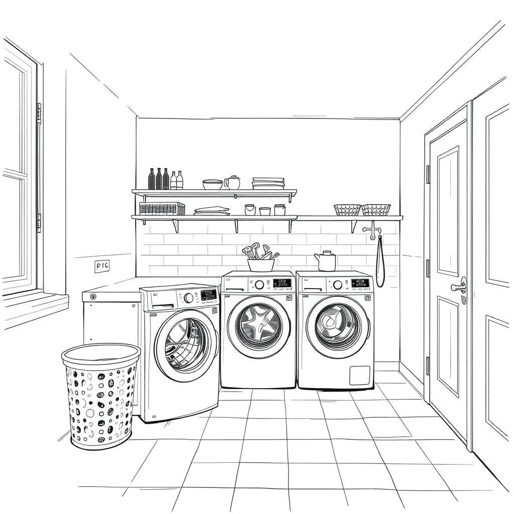 Sketch Laundry Room design example 4