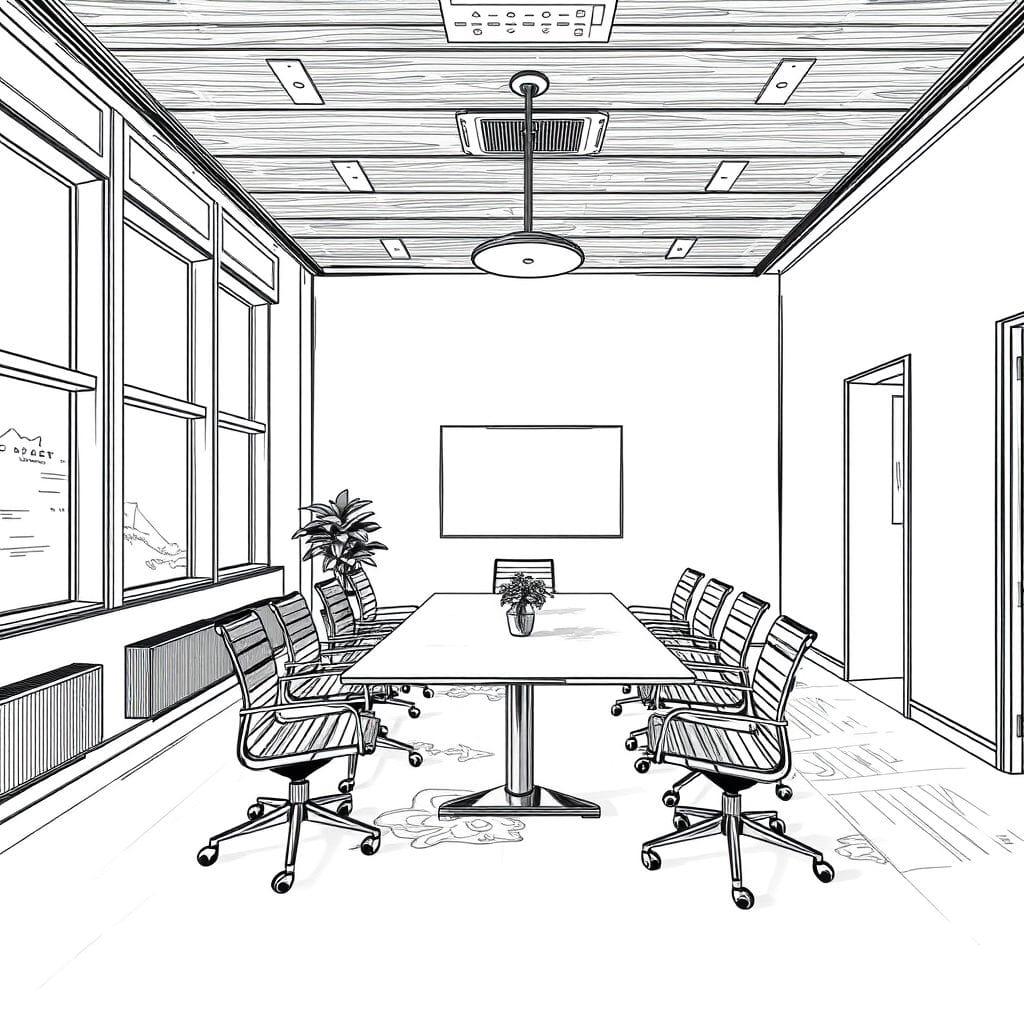 Sketch Meeting Room design example 1