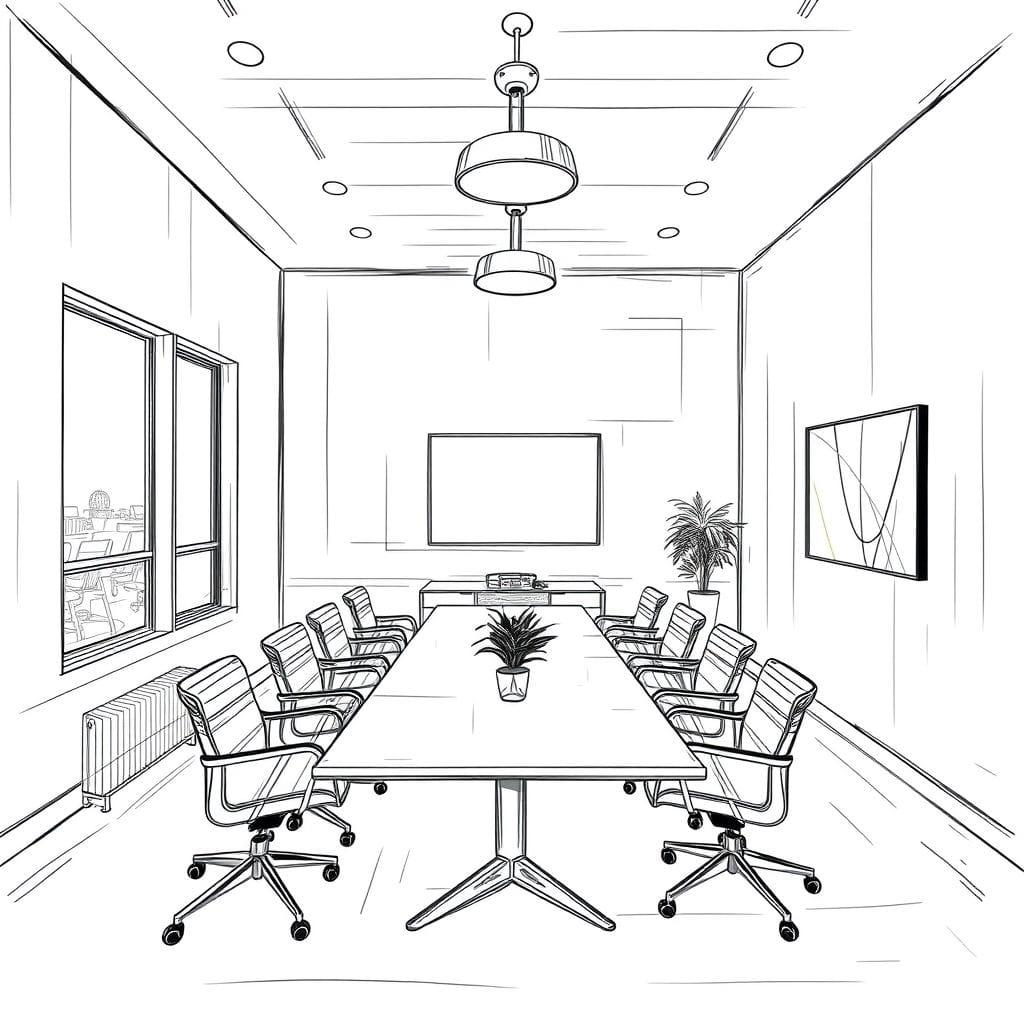 Sketch Meeting Room design example 2