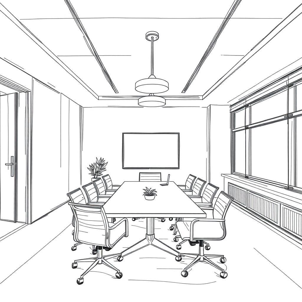 Sketch Meeting Room design example 4