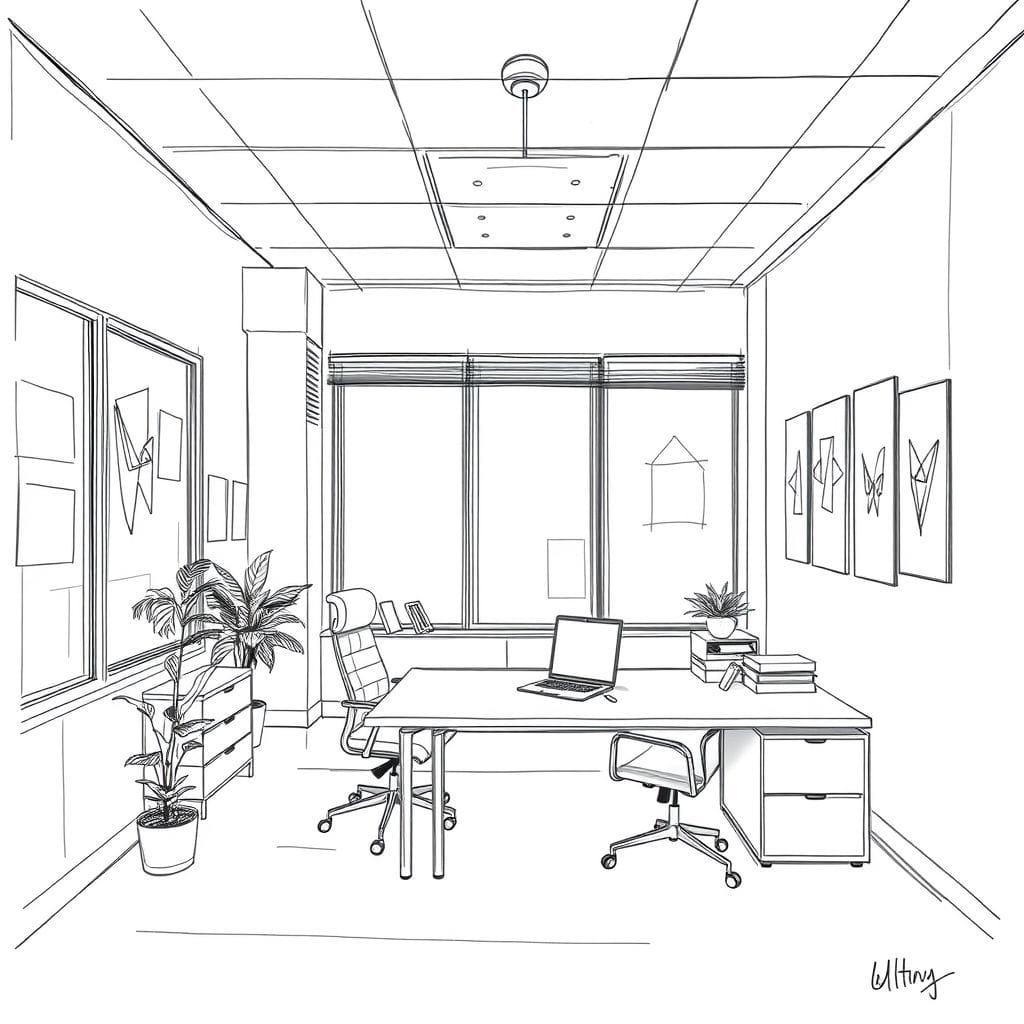 Sketch Office design example 2