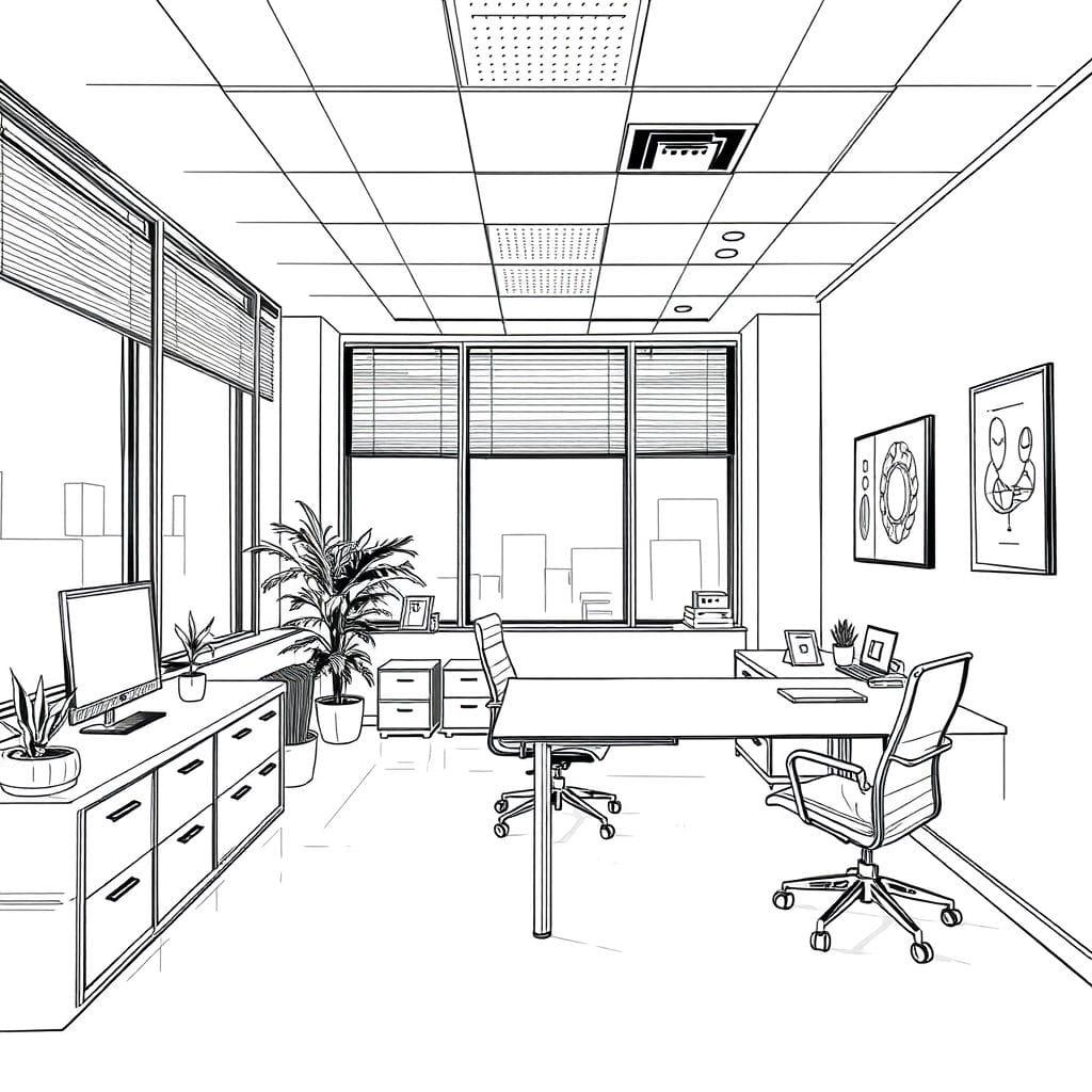 Sketch Office design example 4