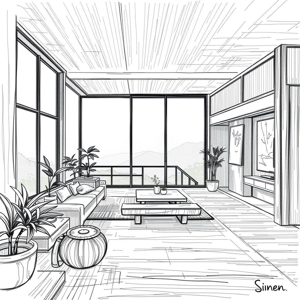 Sketch Onsen design example 1