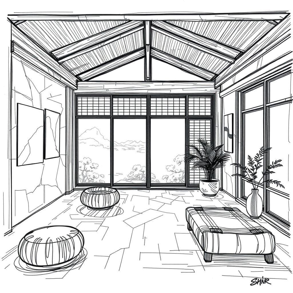 Sketch Onsen design example 4