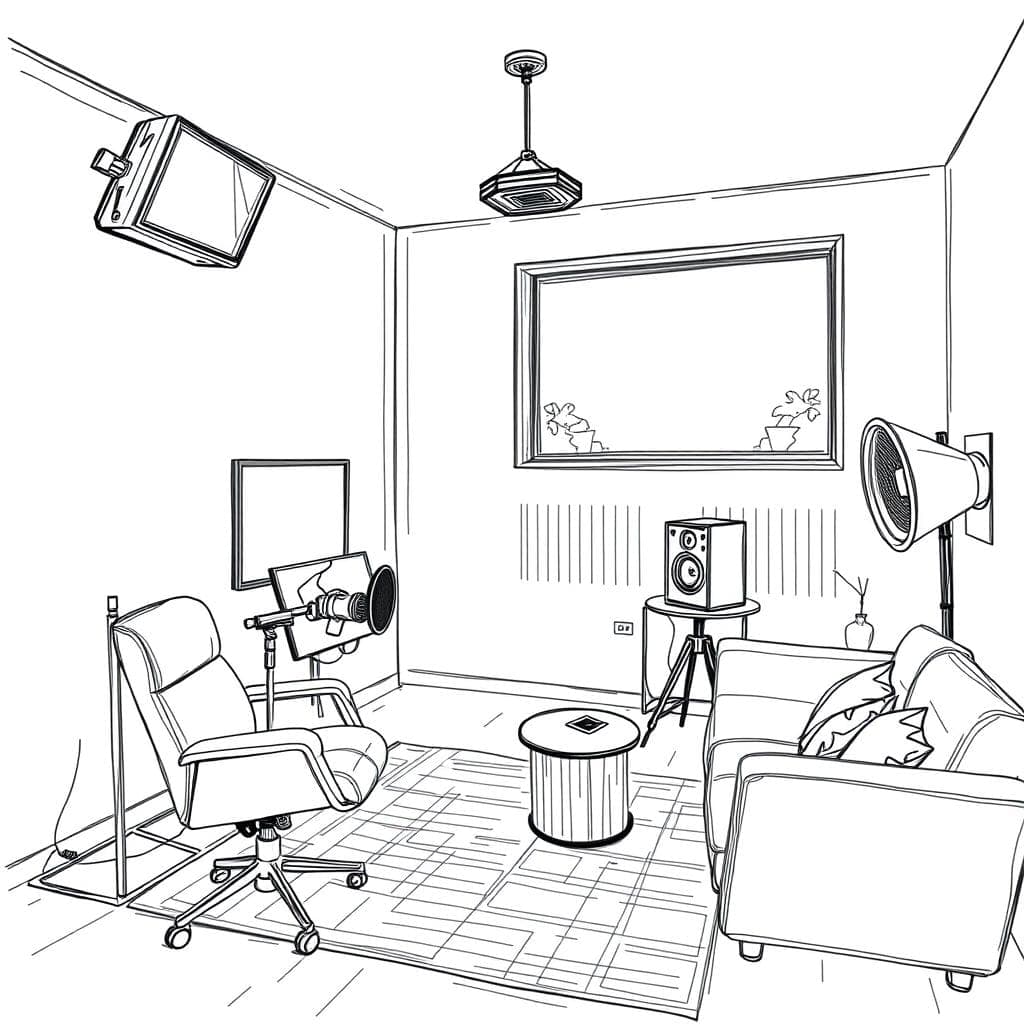 Sketch Podcast Studio design example 1