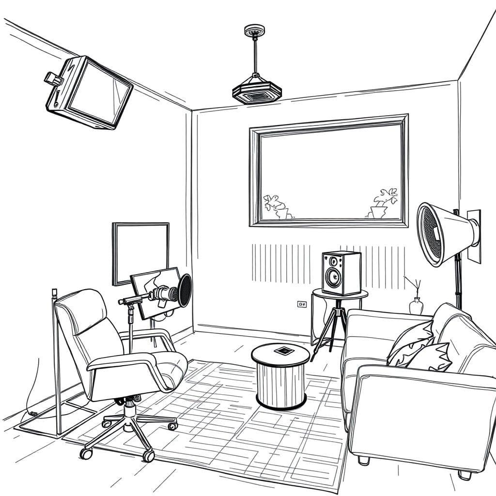 Sketch Podcast Studio design example 1