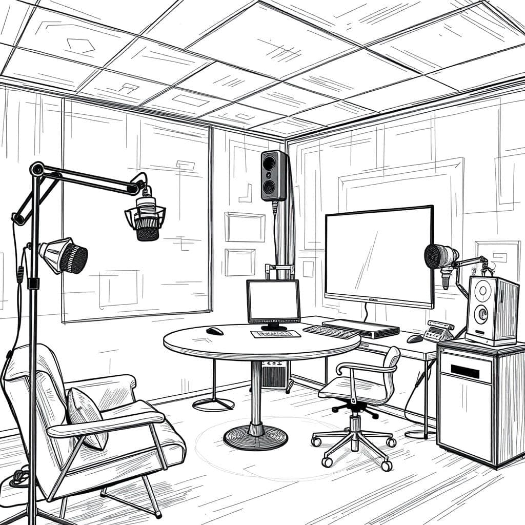 Sketch Podcast Studio design example 2