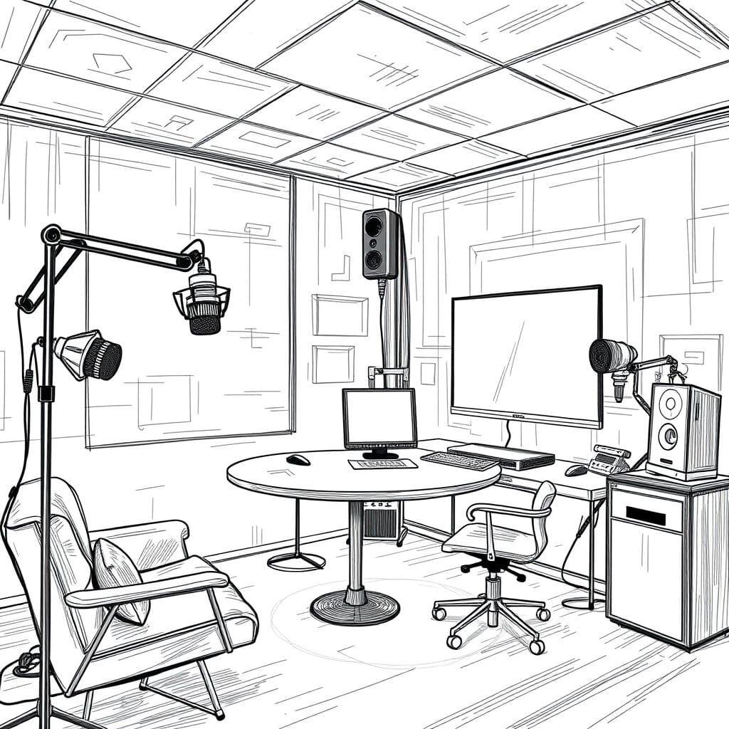 Sketch Podcast Studio design example 2