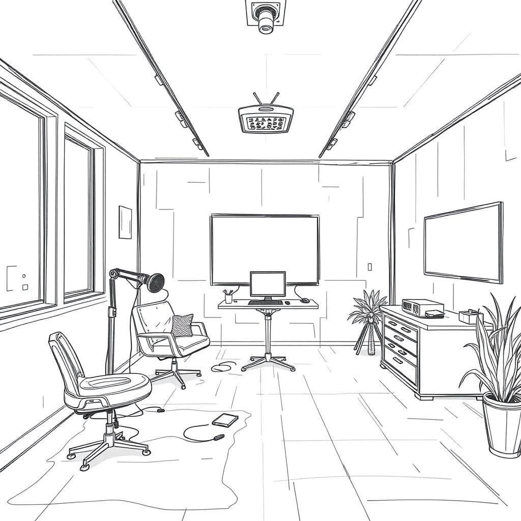 Sketch Podcast Studio design example 3