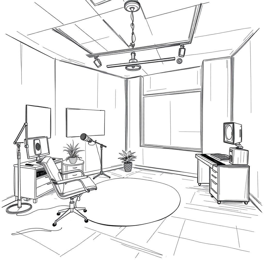 Sketch Podcast Studio design example 4
